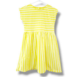 Primary 10 Girls Yellow White Striped Backyard Dress